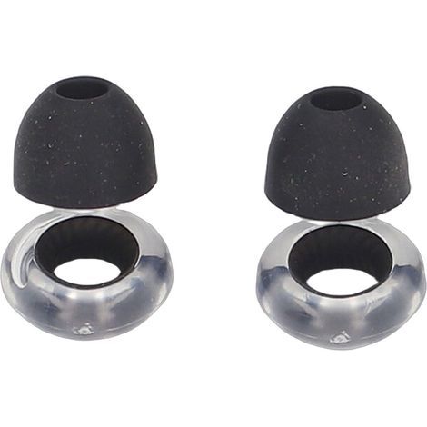 1 Paire de bouchons d'oreille réutilisables 25dB - Confortables avec 3 tailles d'embouts, pour dormir, travail, étude, noirs (1/5)
