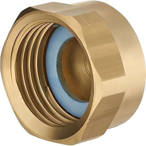 Favex – Bouchon en laiton femelle 1/2" – Joint NF – Raccord gaz pour plomberie – Filetage 15/21 – Usage professionnel