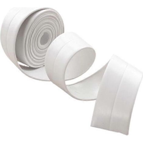 Duschdichtungsstreifen 320 x 3,8 cm, Duschdichtung, weiße Silikon-Badezimmerdichtung, Badewannen-Abklebeband, PE-Klebeband für die Küche, Eckdichtung