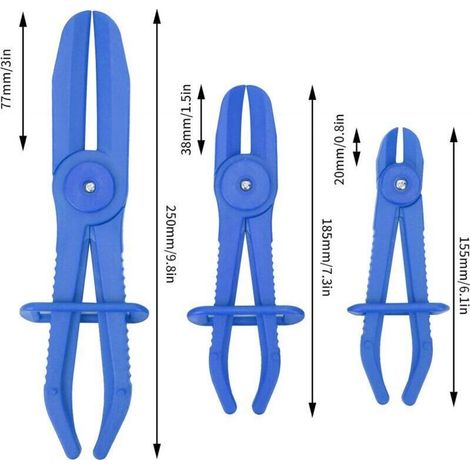 Schlauchschellen, 3-teiliges Schlauchschellen-Set, Schlauchschellen, Schlauchschellen, Kühlwasserschlauchschellen für Kraftstoffleitungen, Kraftstoffsparend, 155, 185, 250 mm (1/5)