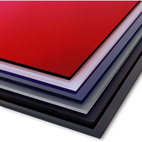 Floordirekt – Plaque en verre acrylique blanc brillant 100 x 100 cm – Épaisseur 3 mm – Résistance à la traction 70 MPa – Transmission de la lumière 92%