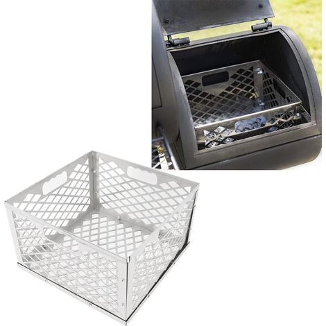 Les paniers à charbon sont des accessoires de barbecue conçus pour un fumage longue durée et à haut rendement. Ils s'utilisent dans les barbecues fumoirs à décalage. (1/5)