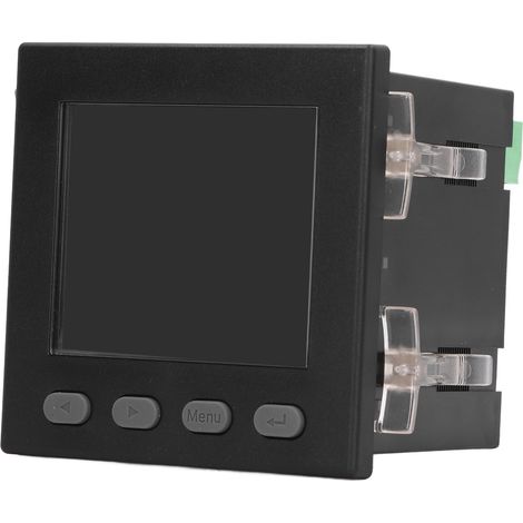 Voltmètre triphasé intelligent noir avec écran LCD, boîtier en ABS ignifugé, 220 V CA