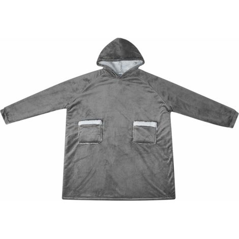 vidaXL Sudadera manta Gris oscuro M Forro Polar y Franela (1/2)