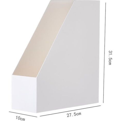 Ensemble de 2 porte-revues en plastique blanc (1/3)