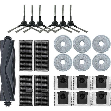 Set di accessori da 23 pezzi per l'aspirapolvere robot Dreame D20 Ultra / L10s Ultra CE: testina spazzola, spazzola laterale, panno per la pulizia, filtro HEPA, sacchetto raccoglipolvere. (1/5)