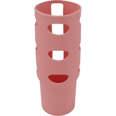 Housse de protection antidérapante en silicone rose, amovible et enveloppante, pour tasses de 890 ml (30 oz). (1/5)