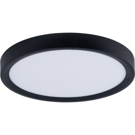 Plafonnier LED rond CCT 18W - IP40 - Noir - Plafonnier LED rond CCT 18W - IP40 - Noir (1/5)