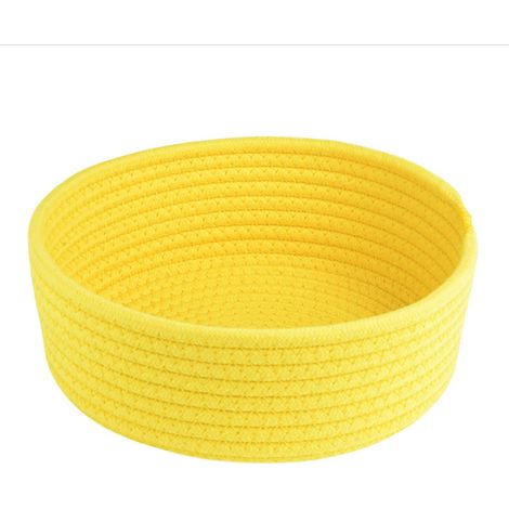 Panier De Rangement En Corde De Coton - Panier Tissé À La Main Pliable Pour Chambre D'Enfant Salle De Bain Cadeau Festif - Lot De 3 Tailles (1/3)