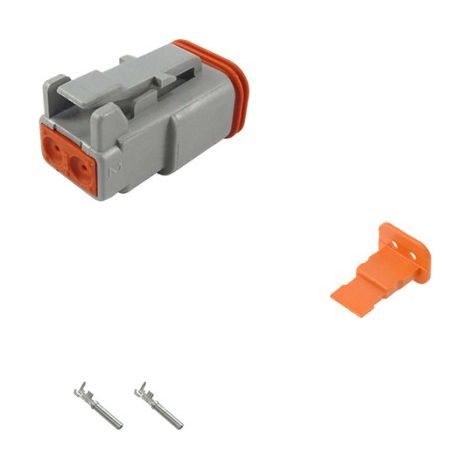 Kit connettore serie DT porta femmina 2 vie
