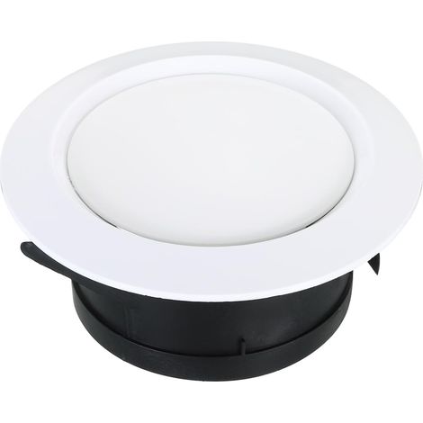 Sollbry Rejilla de ventilación redonda de 5 pulgadas, difusor de techo ABS ajustable con rejilla para baño, cocina y sala de estar, color blanco (1/5)