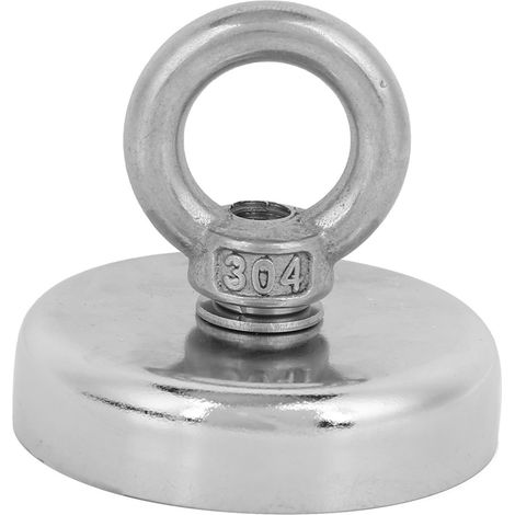 Aimant de pêche 245LBS N35 avec corde rouge 20m, crochet magnétique puissant pour rivière, recyclage, chasse, revêtement résistant, kit de récupération (1/5)