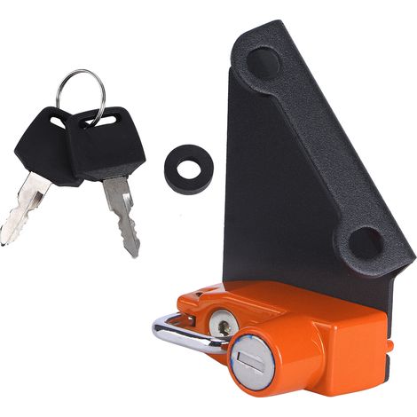 Antivol casque moto gauche compatible Yamaha YZF R1m R1s R6 (Orange) (1/5)