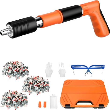 Mini Pistolet à Clous, Puissance Réglable, Fonctionnement Silencieux, Pistolet à clous+200 clous+Boîte à outils (1/2)