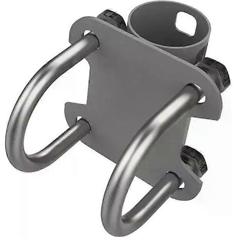Support d'antenne en acier inoxydable avec adaptateur en forme d'arceau de 30 à 50 mm pour montage StarLink V2, compatible avec les barres horizontales de rambarde de camping-car ou de yacht (1/5)