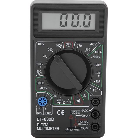 Multimètre numérique DT830D Mini avec écran LCD : voltmètre, ampèremètre, ohmmètre. (1/5)