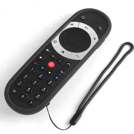 Étui de protection en silicone antidérapant pour télécommande SKY Q, résistant aux chocs (Noir) (1/5)