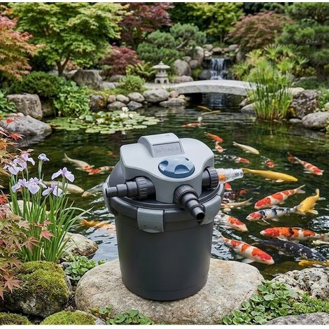 Filtre de bassin sous pression 10000L - UV 9W et Bio-Balls (1/5)