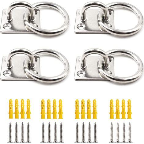 Juego de 4 ganchos de techo, adecuados para ganchos de pared, sillas colgantes, toldos y accesorios náuticos. (1/5)