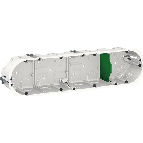 Multifix boîte d'encastrement diam. 67mm prof 50mm 4 postes entraxe 71 mm SCHNEIDER IMT35945 (1/4)
