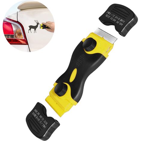 Racleur Multifonction - Lame Acier Inoxydable et Plastique - Pour Vitre Four Plaque Induction Carrelage Miroir - 1 Pièce (1/5)