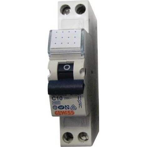 GW90026 Interrupteur Magnétothermique 1P+N C10 4,5Ka