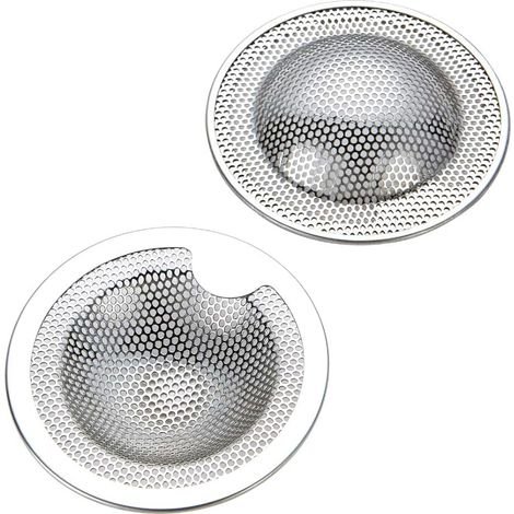 Lot De 2 Petits Tamis D'évier En Acier Inoxydable - Idéal Pour Évier De Cuisine, Évier, Douche, Baignoire - Disponible En Trois Tailles (Petit)(S) (1/5)