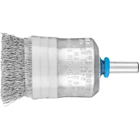 PFERD TOOLS Pinselbürste mit Stützring ungezopft PBUR Ø25 mm Schaft-Ø6 mm Edelstahl-Draht-Ø0,20 10 Stk (1/5)