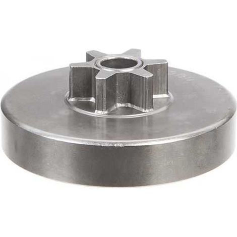 Pignon pour tronçonneuse Dolmar, Poulan 3/8" LP. 6 dents. Hauteur cloche 14,4 mm (1/4)