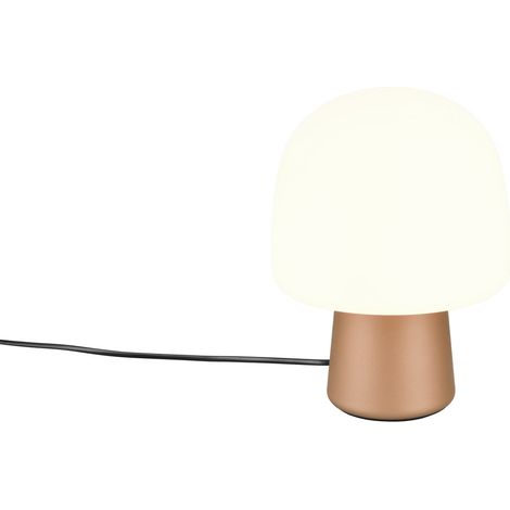 Lampada da tavolo moderna vetro bronzo/bianco E14 Trio (1/5)