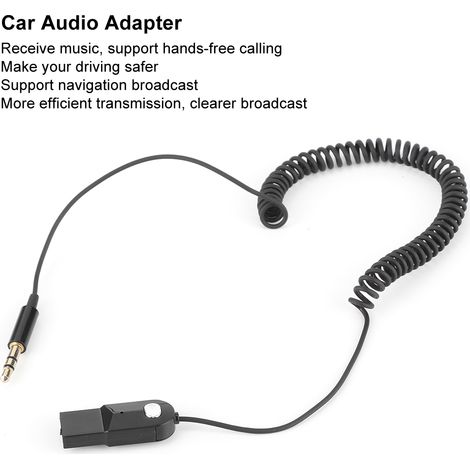 Récepteur Bluetooth sans fil USB pour voiture, adaptateur audio Bluetooth 5.0, appels mains libres, navigation et diffusion vocale. (1/5)