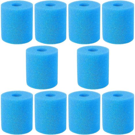 Lot de 10 éponges filtrantes de rechange pour piscine Intex Type H, lavables et réutilisables. (1/5)