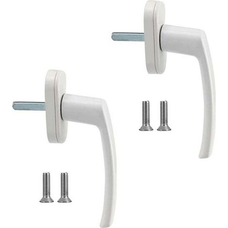 Poignées de fenêtre Poignée de fenêtre en alliage d'aluminium 2 pièces Poignée en aluminium massif Poignée de -