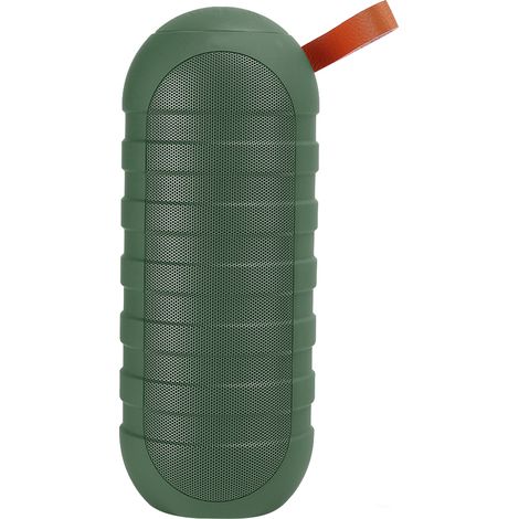 Enceintes Bluetooth étanches d'extérieur avec caisson de basses stéréo et lampes torches intégrées (vertes) (1/5)