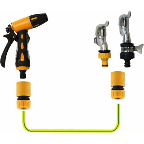 Connessione rapida per tubi da giardino (10 pezzi), connettore d'irrigazione in plastica, bocchetta d'irrigazione, adattatore per tubi (1/3)