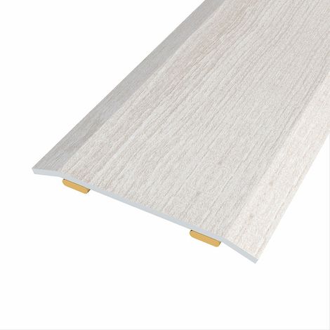 Junta de acero para mismo nivel, 40 x 3,5 mm, adhesiva, flooring, roble gris, 83 cm