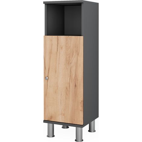 Midischrank Fynn, Anthrazit/Goldkraft Eiche, 30 x 95 cm, Vicco
