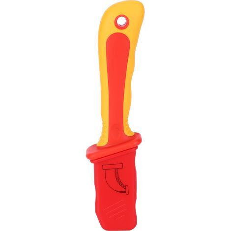 Isolierendes Elektrikermesser, antimagnetischer Kunststoff-Kabelschneider zum schnellen Abisolieren, entspricht IEC60900 1000V, Werkzeug zum Einbau von Leitungsschutzschaltern, rot (1/5)