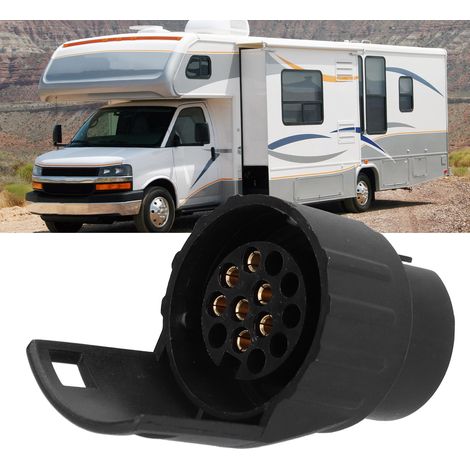 Adaptateur de prise 12V 13 broches vers 7 broches pour remorques de voitures, camions et fourgonnettes. (1/5)