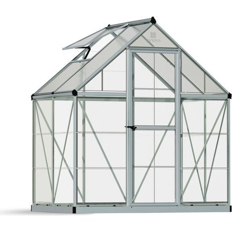 Canopia Hybrid Serra Da Giardino in Policarbonato 126X185X208 cm Argento