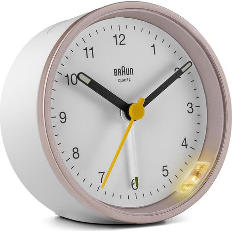 Braun BC 12 PW despertador compacto y ligero rosa y blanco (1/4)