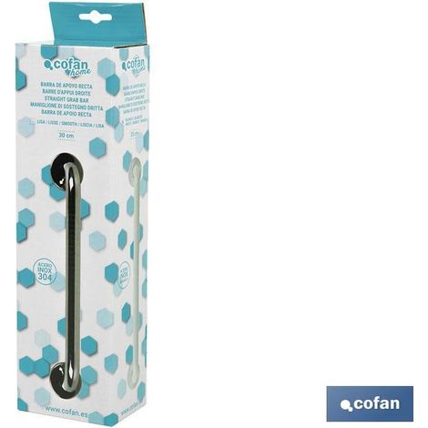 Gerade Stützstange 25xØ2,5cm aus weißem Stahl (1/4)