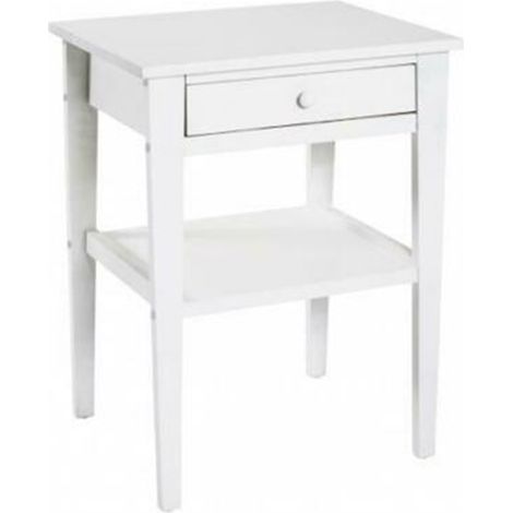 Commode coloris blanc en MDF - L 40 x P 35 x H 60 cm -PEGANE-