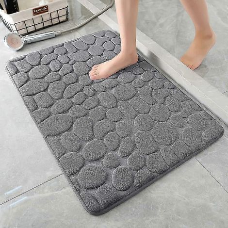 Tapis de bain en mousse à mémoire de forme tapis de bain galets tapis de bain super absorbant tapis de bain (1/5)