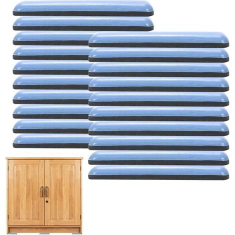 Patins glisseurs pour meubles lourds – 20 pièces en téflon autocollant, 75 x 16 mm, forme carrée (1/5)