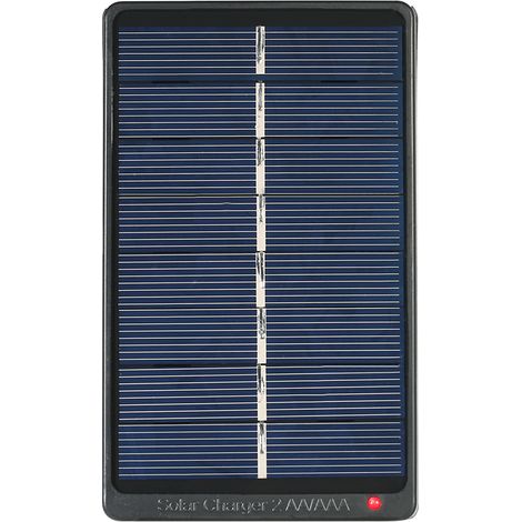Chargeur solaire pour 2 piles rechargeables AA/AAA, panneau solaire 1 W 4 V pour la charge des piles (1/2)