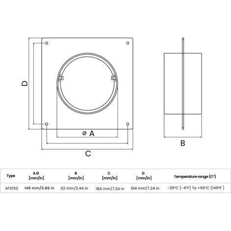1 Bride Murale 150 Mm, Raccord Pvc Pour Conduit Ventilation, Tube Rond, Système Aération Maison (1/4)