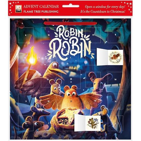 Calendario de Adviento con pegatinas de Red Robin