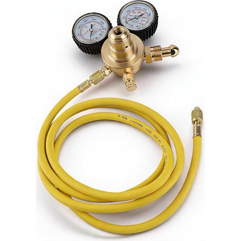 Régulateur D'azote avec Tuyau détendeur azote Kit de Test de Régulateur de Pression D'azote, Connexion D'entrée et de Sortie en Laiton avec Tuyau de 200 Cm Équipement de soudage au gaz (1/5)