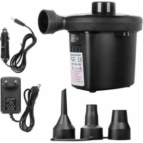 Inflator Elektrische Luftpumpe, 2 in 1 elektrischer Deflator, schnelle tragbare Luftpumpe, elektrischer Inflator mit 3 Düsen für Luftmatratze, geeignet für Matratze, Wasserbett, Marine-Inflator FLITI (1/4)